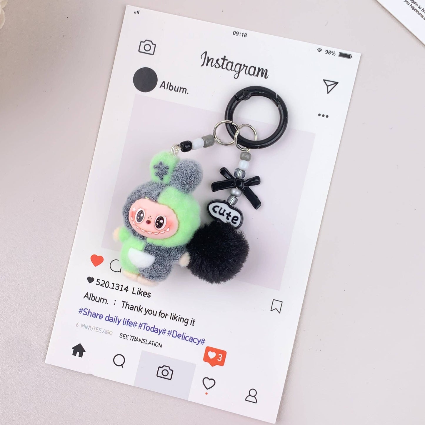 Labu Hot-Selling Cute Bunny Keychain  holiday gifts