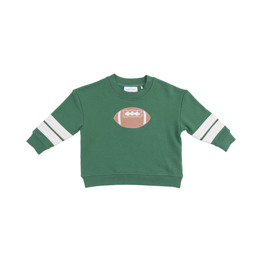 Cozy Drop Sleeve Sweatshirt with Varsity Stripes