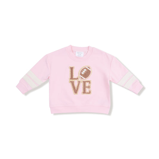 Cozy Drop Sleeve Sweatshirt with Varsity Stripes