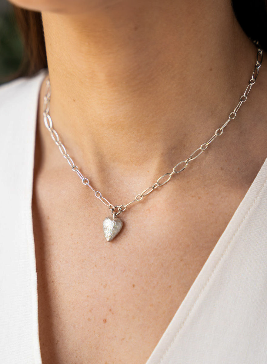 Silver Delicate Heart Necklace