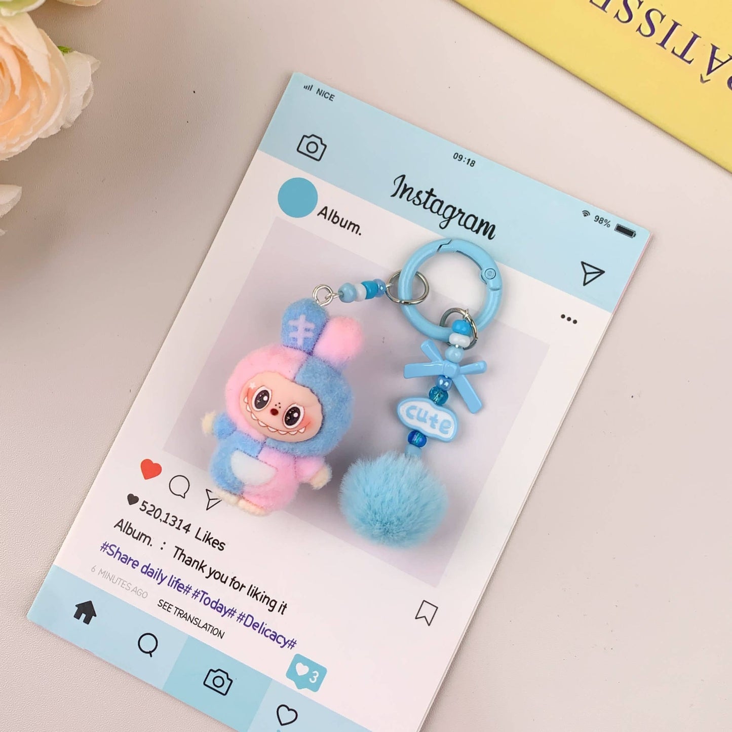 Labu Hot-Selling Cute Bunny Keychain  holiday gifts