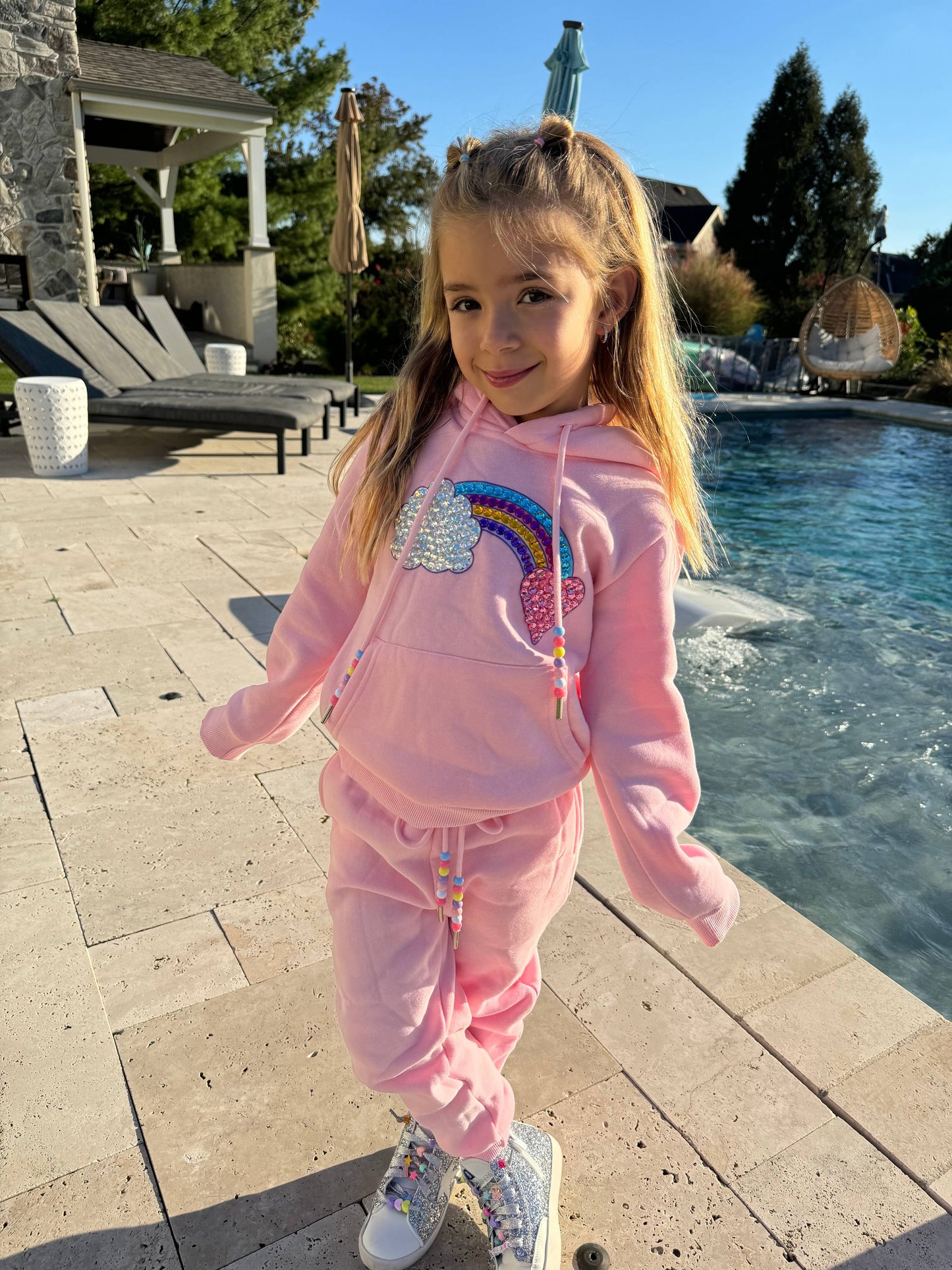 Rainbow Gem Sweatsuit W/ Beads