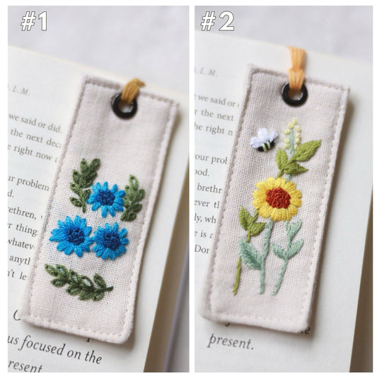 Hand Embroidered Bookmark