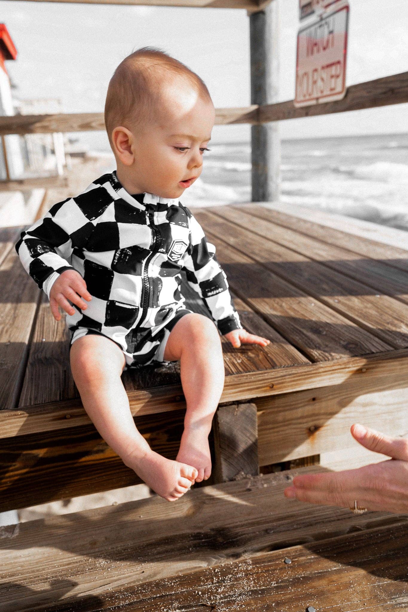UPF50+ Swim Romper in Vintage Venice