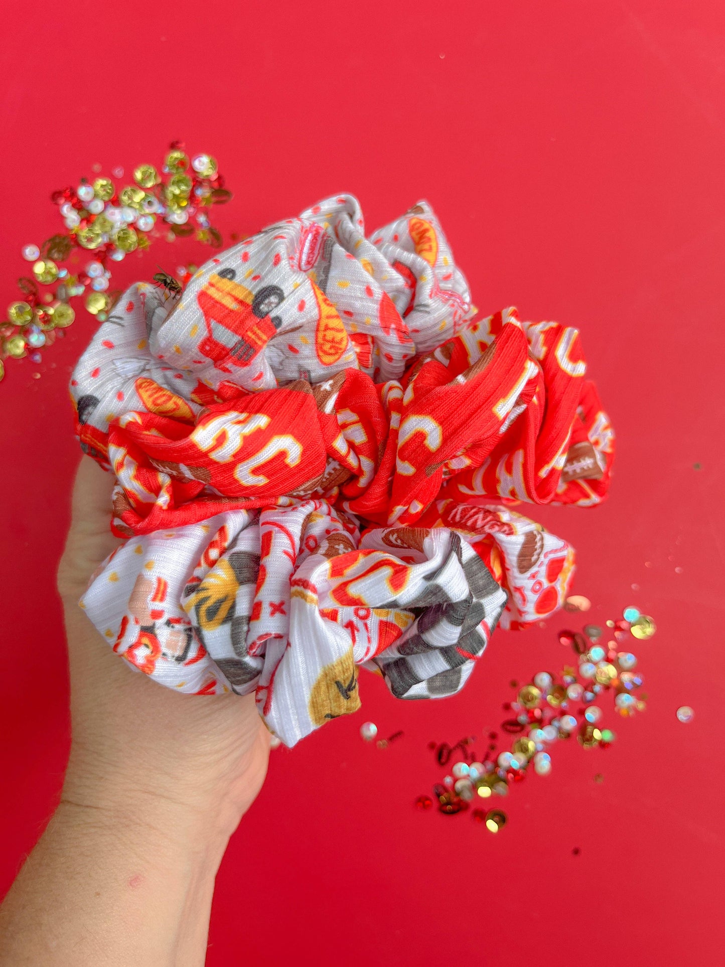 Gray KC Parade Get Loud Oversized Scrunchy