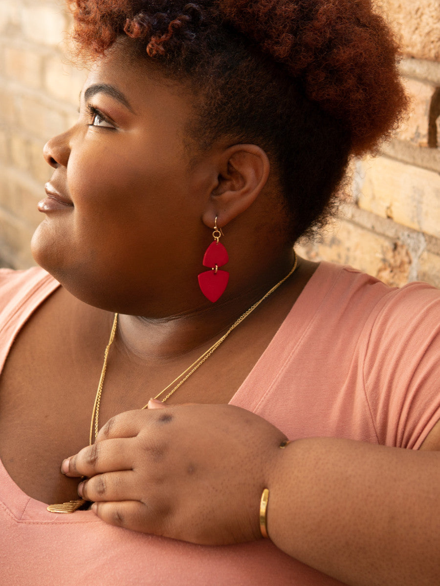 Modern Poppy Dangle Earrings