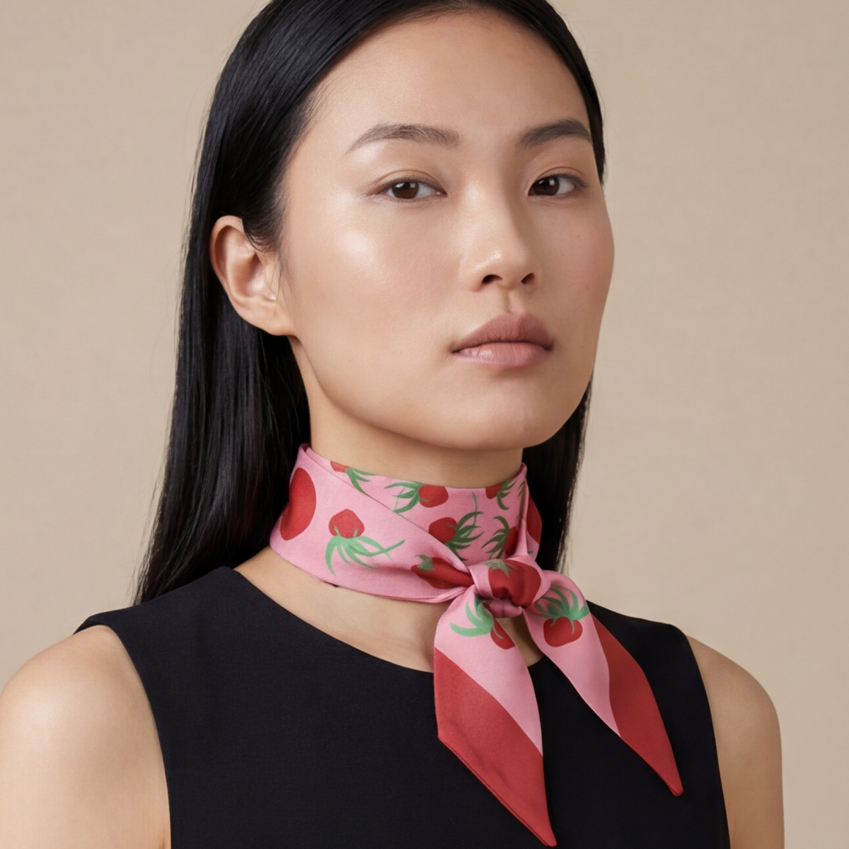Tomatoes Twilly Ribbon Scarf