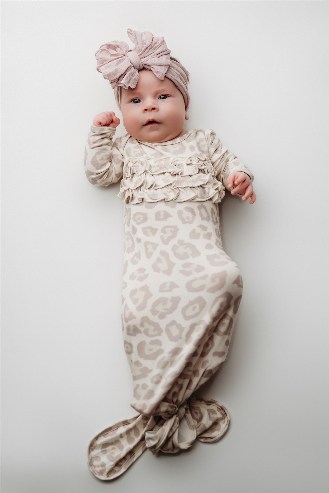 Natural Leopard Knot Gown