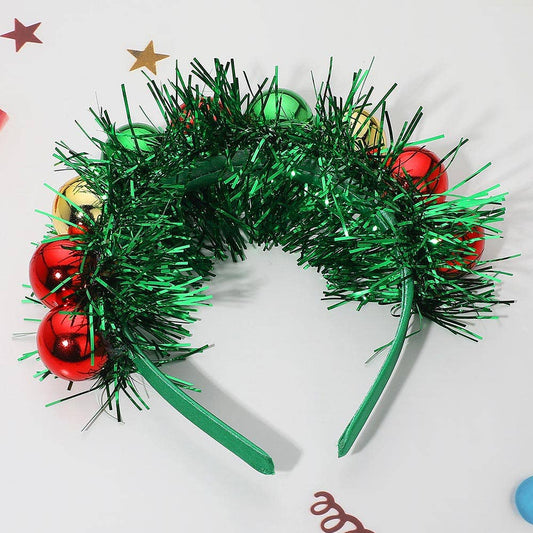 Festive Holiday Ornament Tinsel Headband