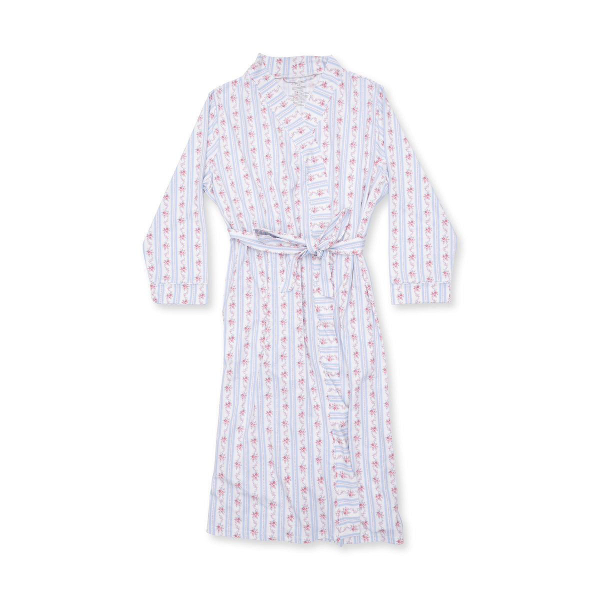 Anna Floral Stripe -  Adult Long Robe