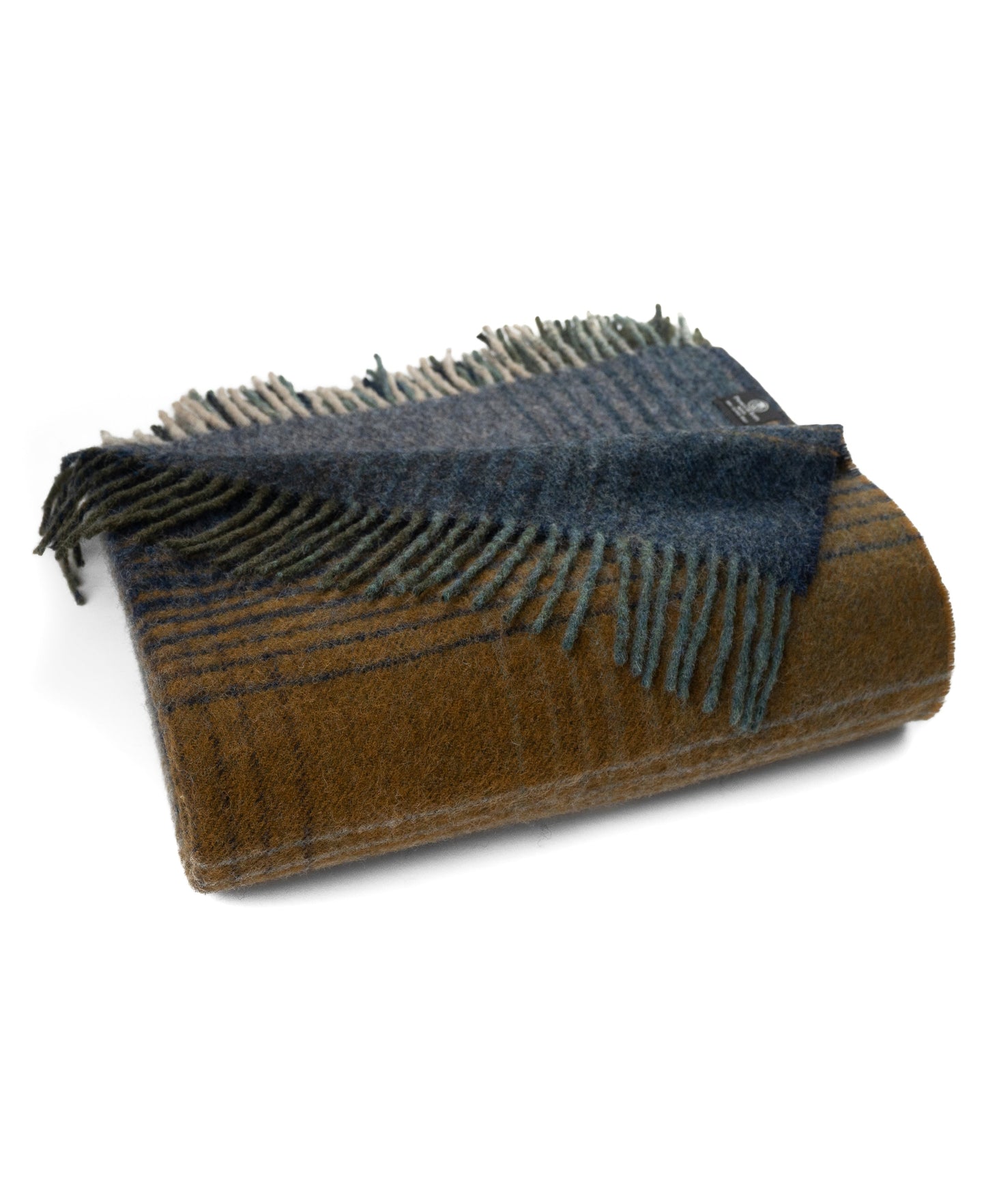 Highland Tweeds Shetland Lambswool Ombre Throw - Blue