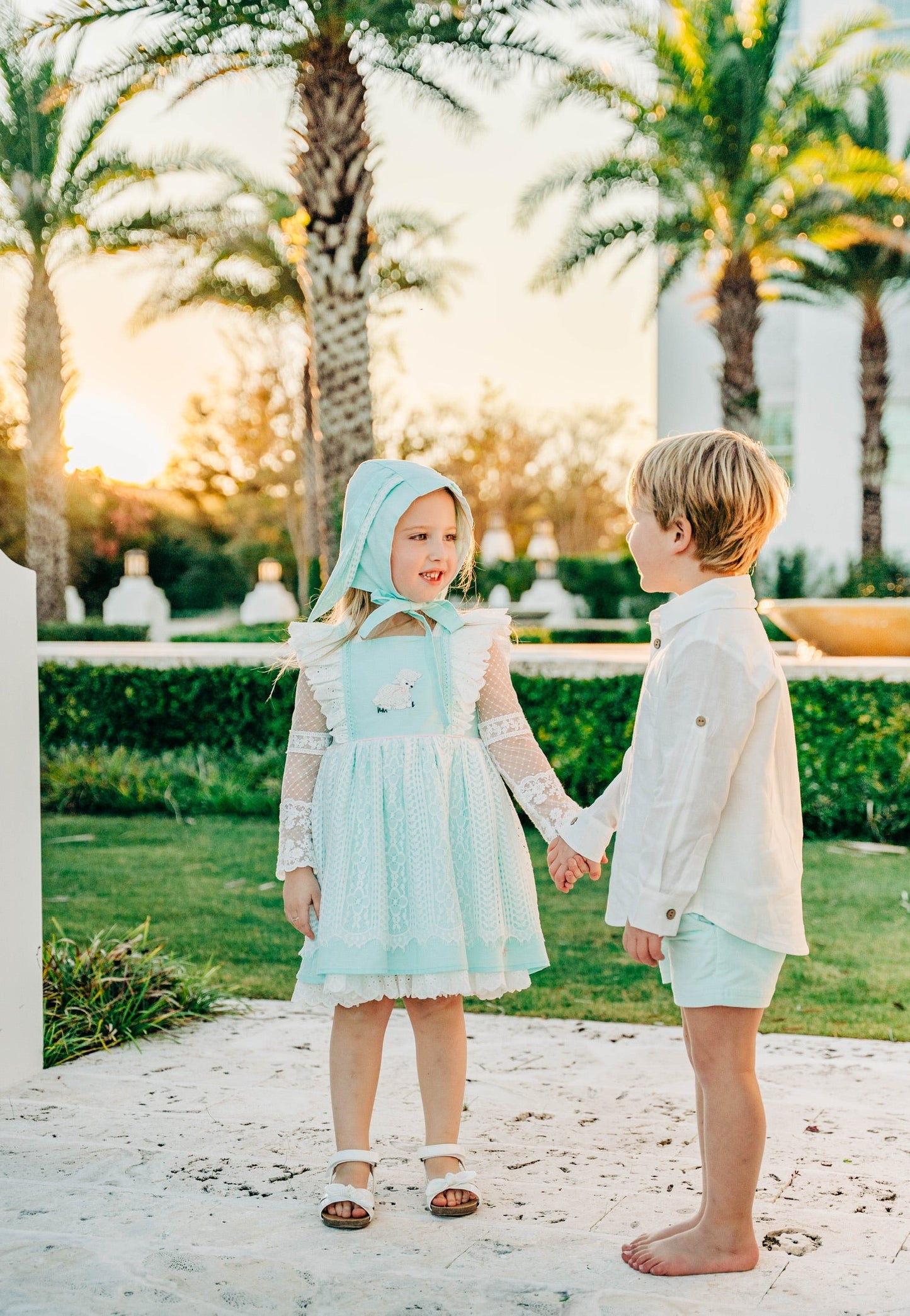 Vintage Lamb Dress or Tunic Set ~ Mint