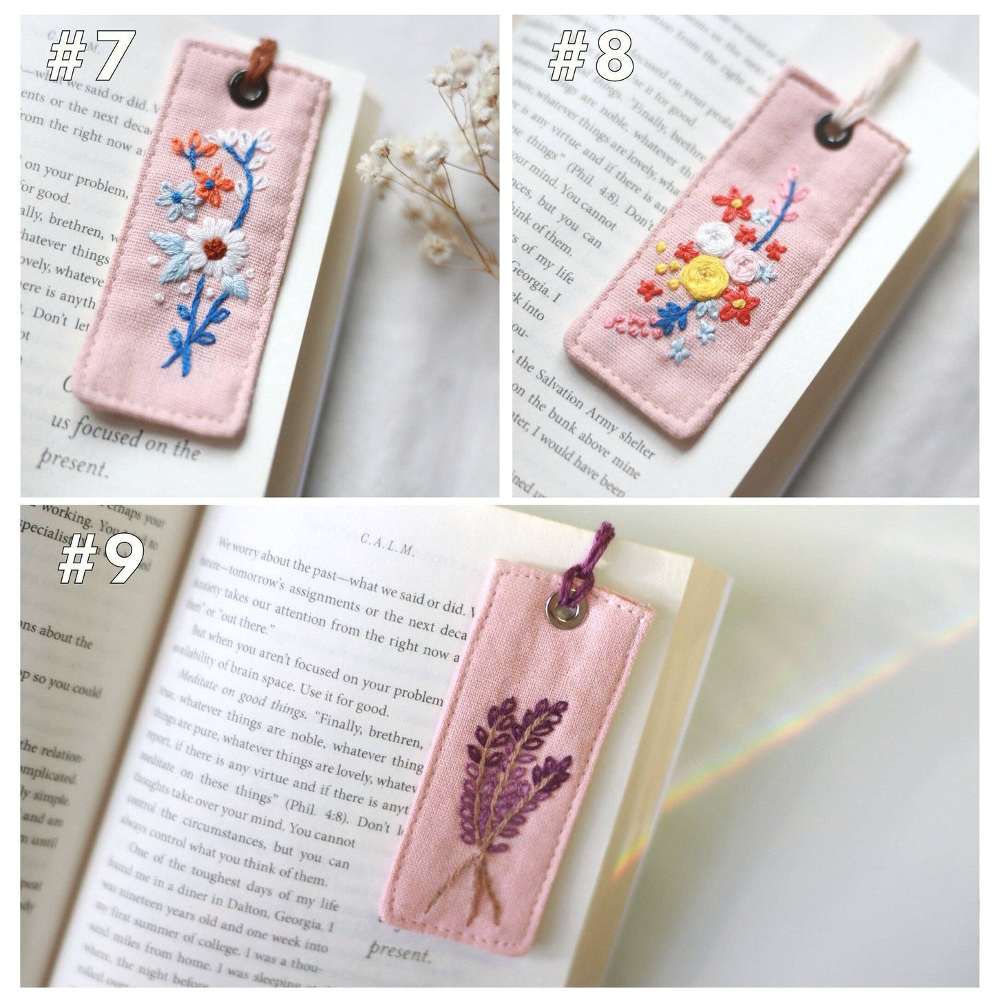 Hand Embroidered Bookmark