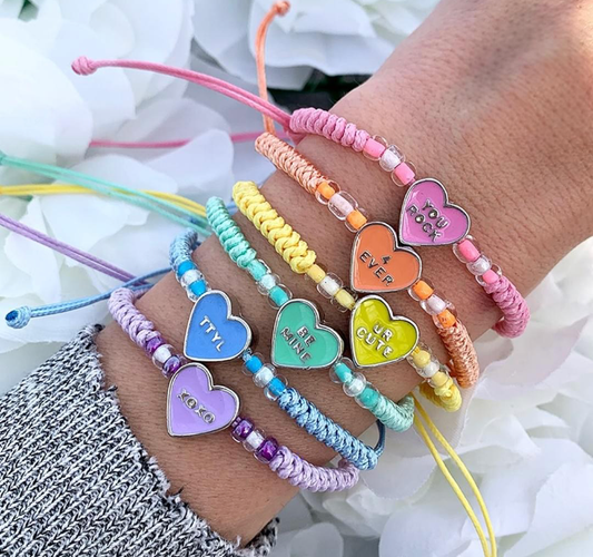 Conversation Heart Bracelets