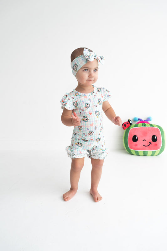 Dream Big Little Co x CoComelon SPRINGTIME MELON DREAM RUFFLE SHORTS
