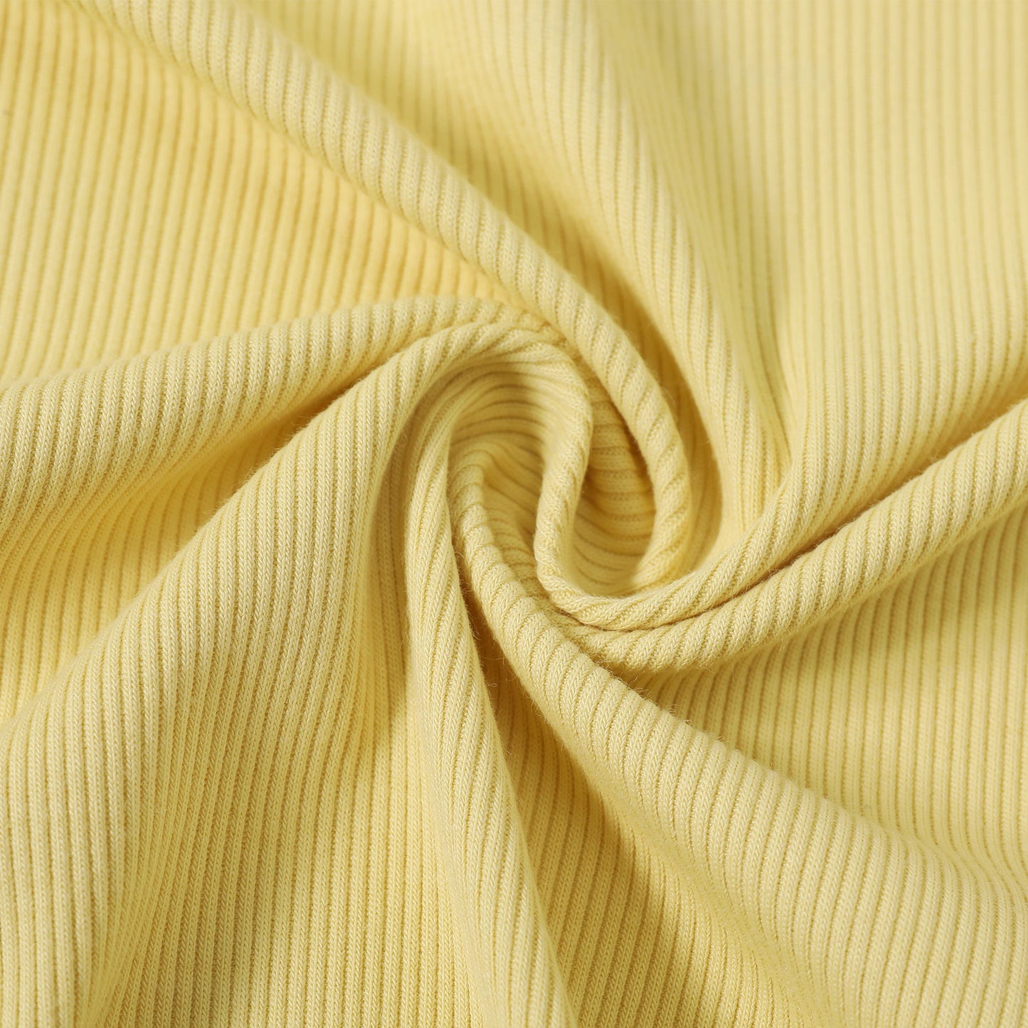 Lemon Meringue (Yellow) Ribbed Romper BDLJ
