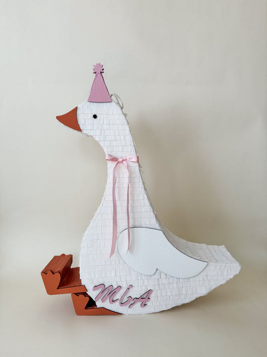 🪿 32” Sitting Goose Piñata – Large Handmade Goose Piñata for Farm Parties, Birthdays & Barnyard Celebrations