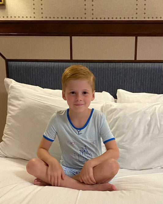 Here For The Magic: Lambie Jammies: Blue Short Sleeve