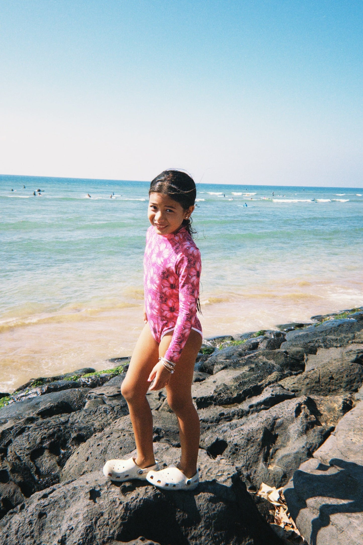 Lola One Piece Kids Swimsuit - Hibiscus Hunny- flawed