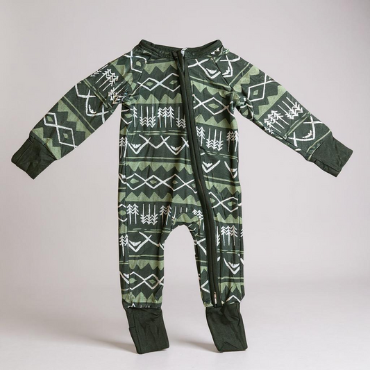 Green Mountain Bamboo Zippy Pajamas - Eco-Friendly Kids Sleepwea