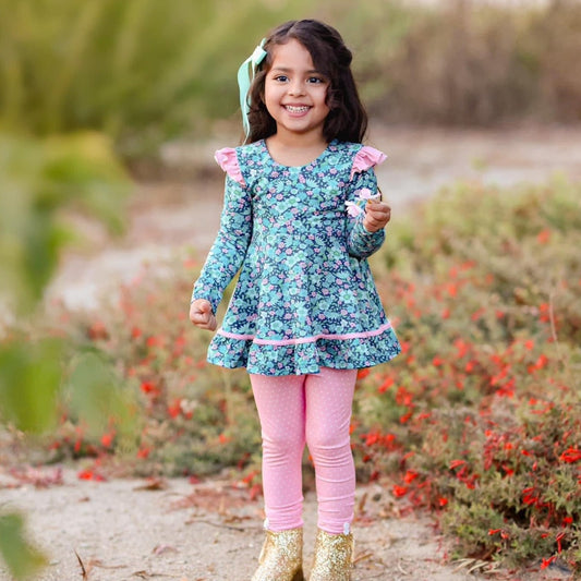 Polka Dot Floral Juli Tunic Set