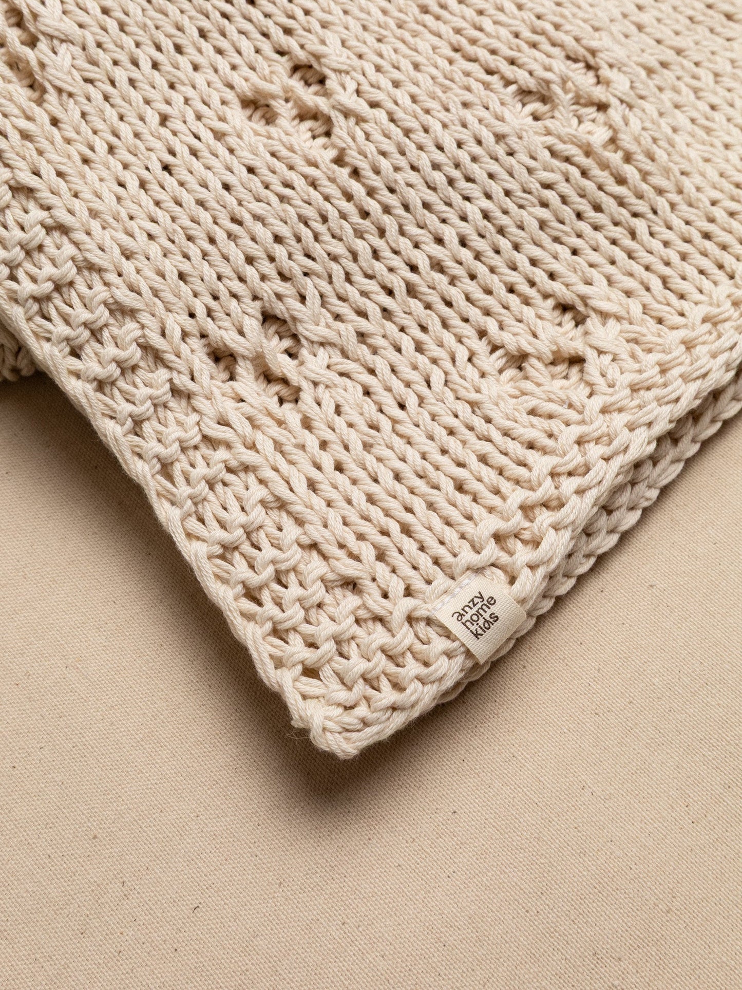 Baby Blanket Hand-Knitted Pointelle