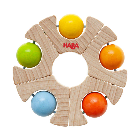 Ball Wheel Wooden Baby Grasping Toy - Montessori Rattle