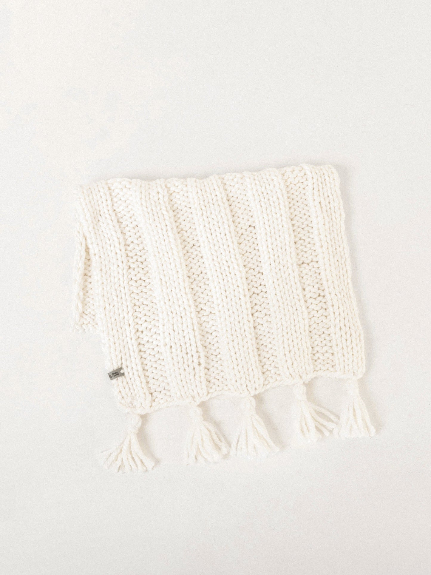 Boho Hand-Knitted Baby Blanket