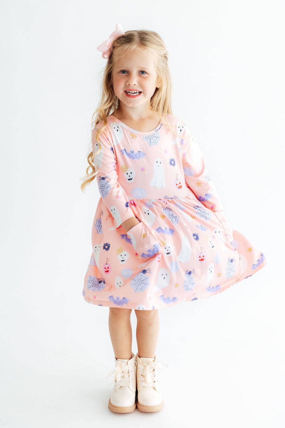 Spooky Sweetheart 3/4 Sleeve Pocket Dress
