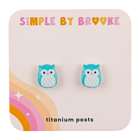 Cute Animal Earrings  // Owl Earrings // Squish mallow