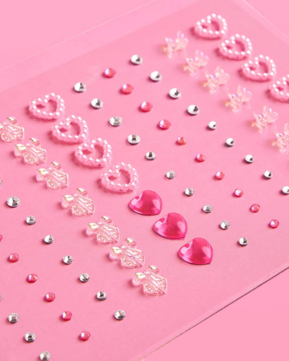 Bow + Heart face gems, Festival, Bachelorette, Coquette
