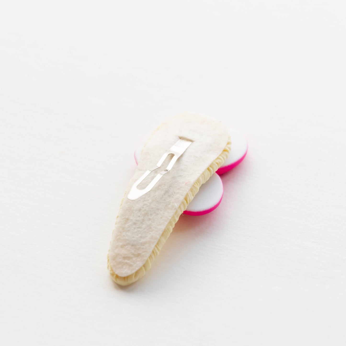 Heart and Ribbon Hair Clips | Pink & Yellow