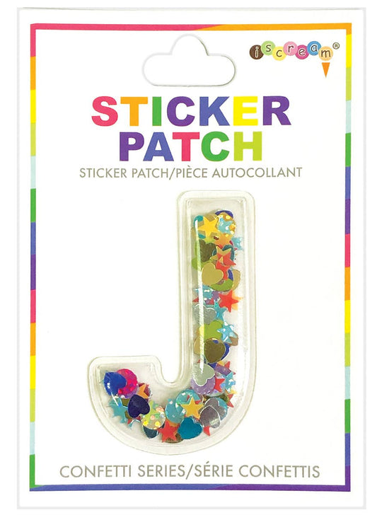 J Confetti Sticker Patch
