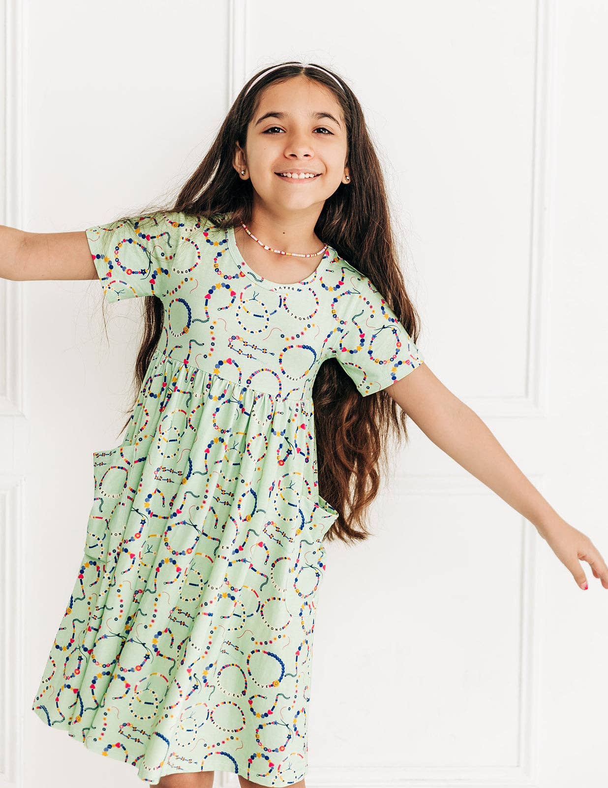 Friendship Bracelet Pocket Twirl Dress