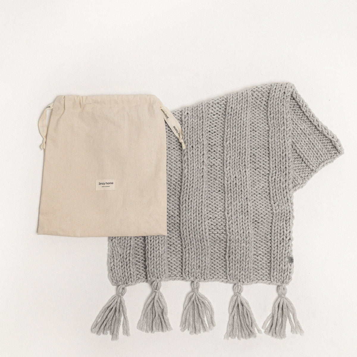 Boho Hand-Knitted Baby Blanket
