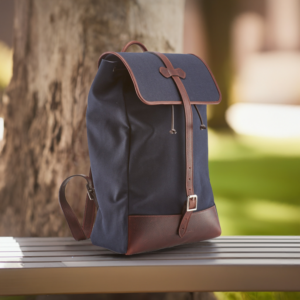 Wanderlust Cotswold Canvas Backpack - Classic Navy
