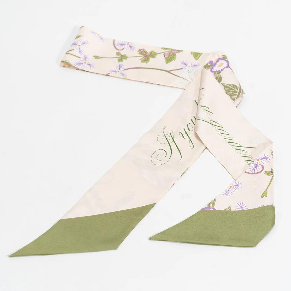 Cottage Vines Silk Twilly Scarf