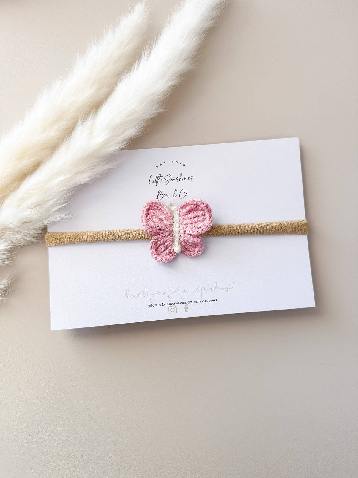 Crochet Butterflies Hair Clips & Nylon Headbands