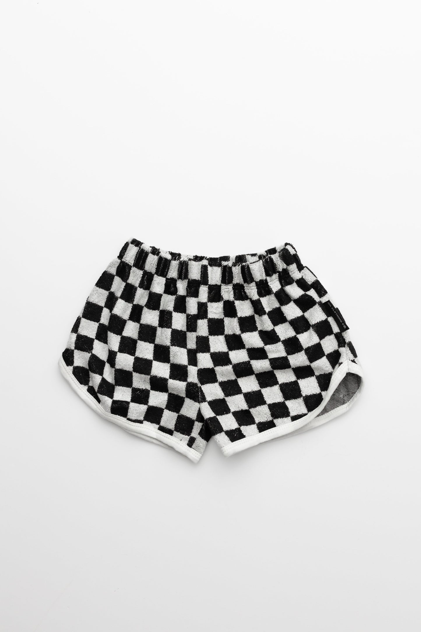 Checker Terry Shorts- BLK