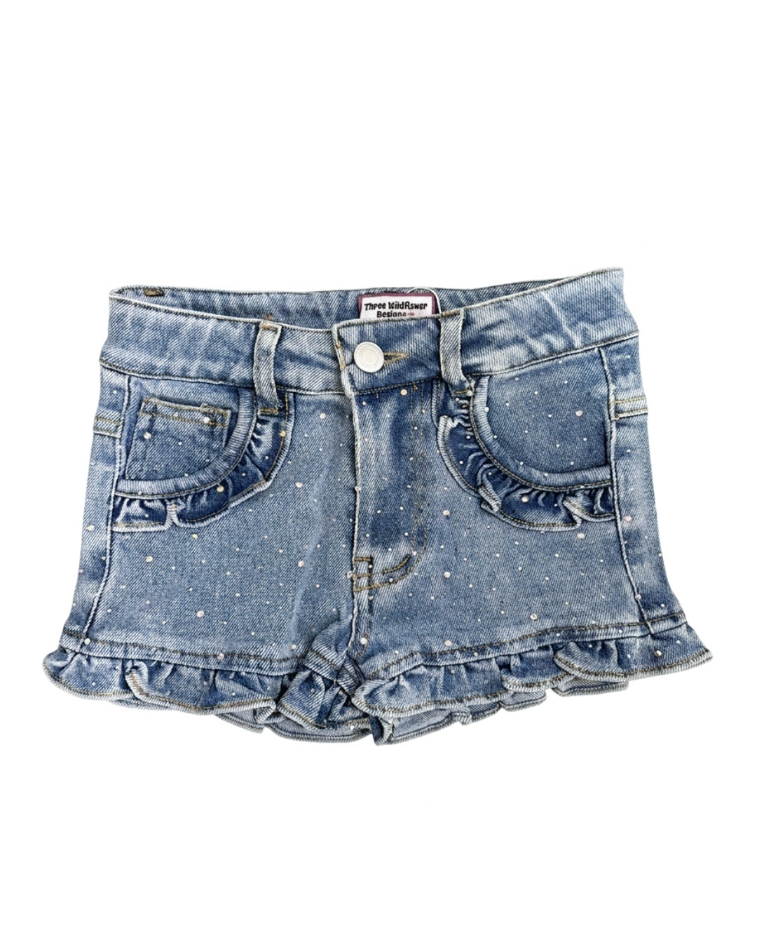 Denim Embellished Shorts