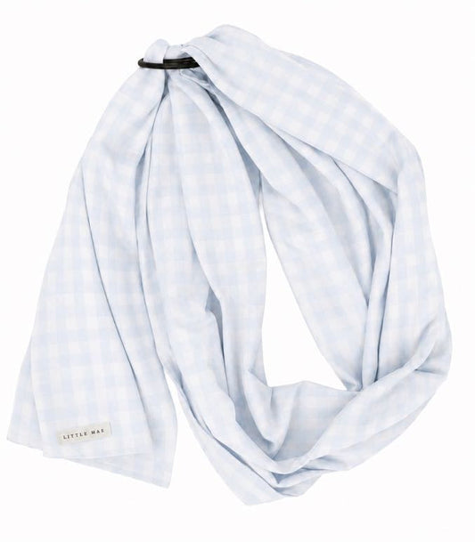 Light Blue Checkered Ring Sling Carrier