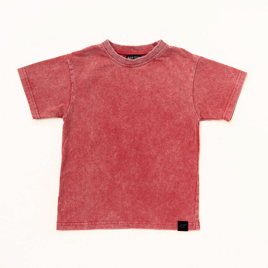 STONE WASH TEE - MUTED RED