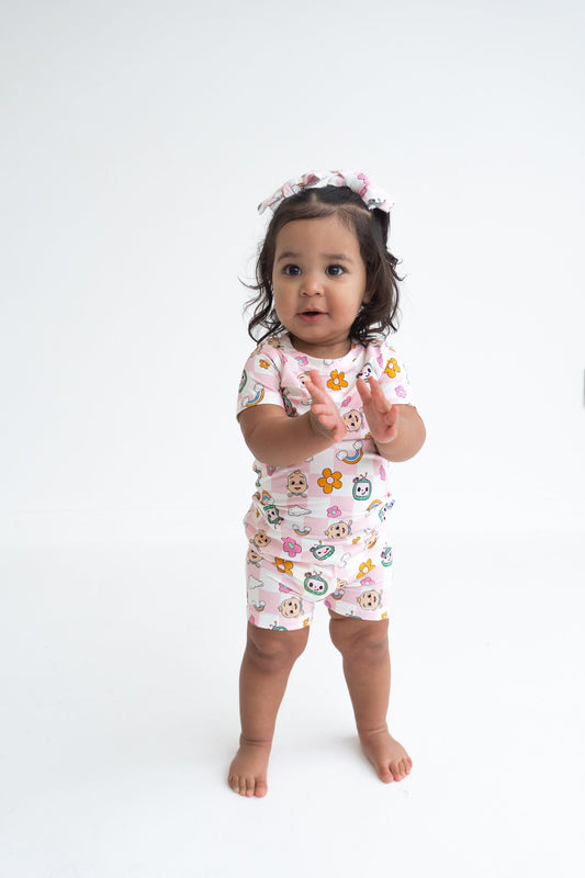 Dream Big Little Co x CoComelon JJ RAINBOW CHECKERS DREAM SHORT SET
