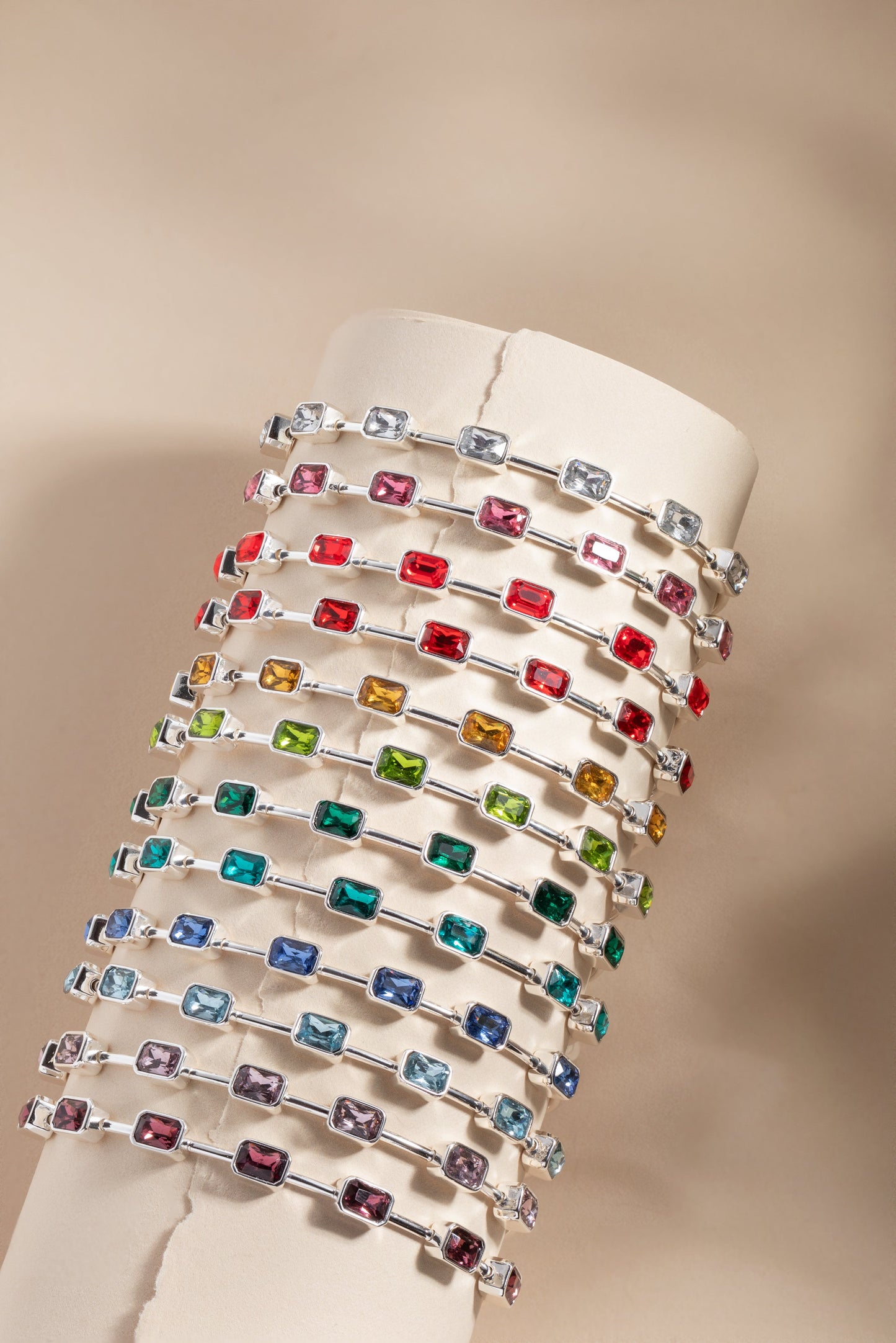 September Birthstone Emerald Cut Bangle