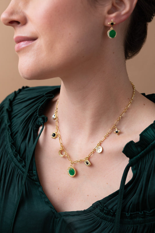 Malachite Charm Necklace
