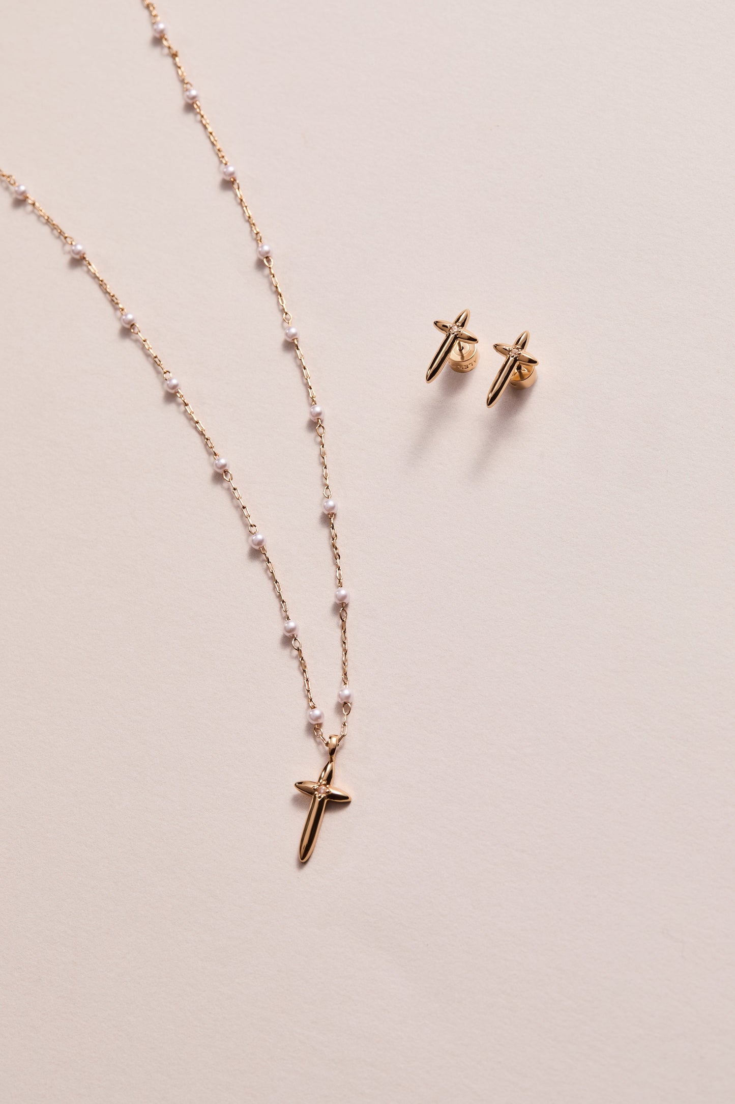 4:13 Cross Stud Earrings