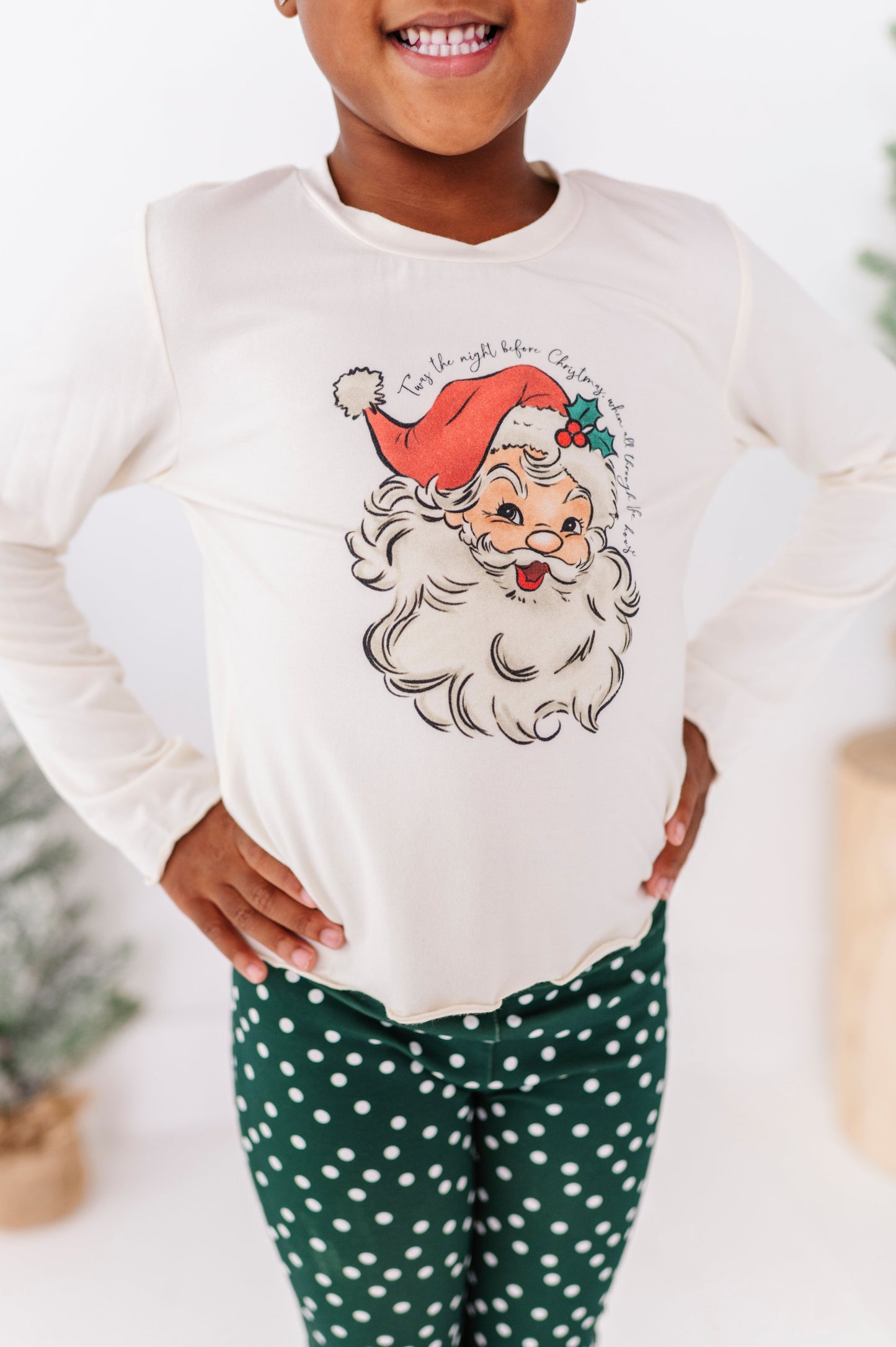 Jolly Santa | Bamboo Long Sleeve Shirt