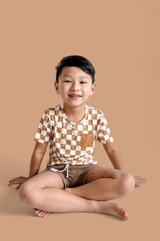 EXCLUSIVE SANDY BEACH CHECKERS DREAM POCKET TEE