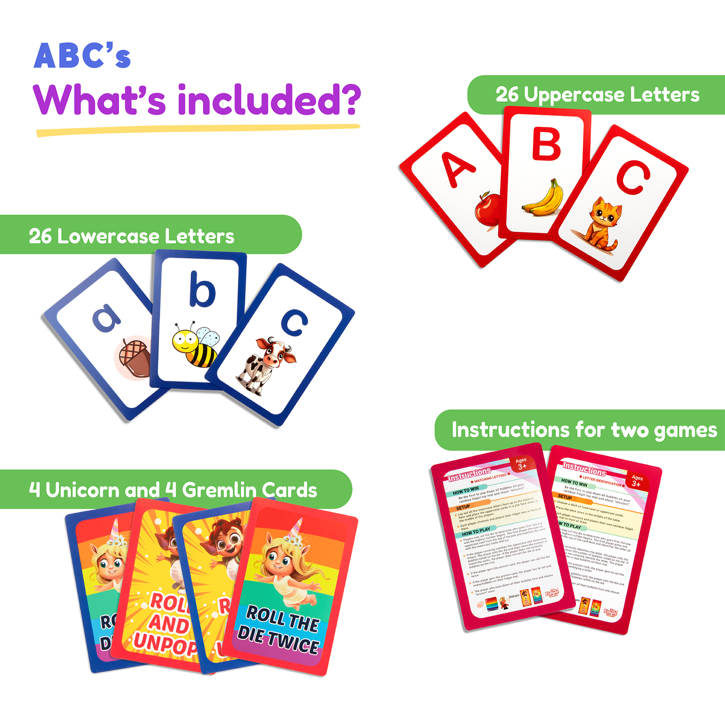 ABC Learn Uppercase & Lowercase Letters Card Pack
