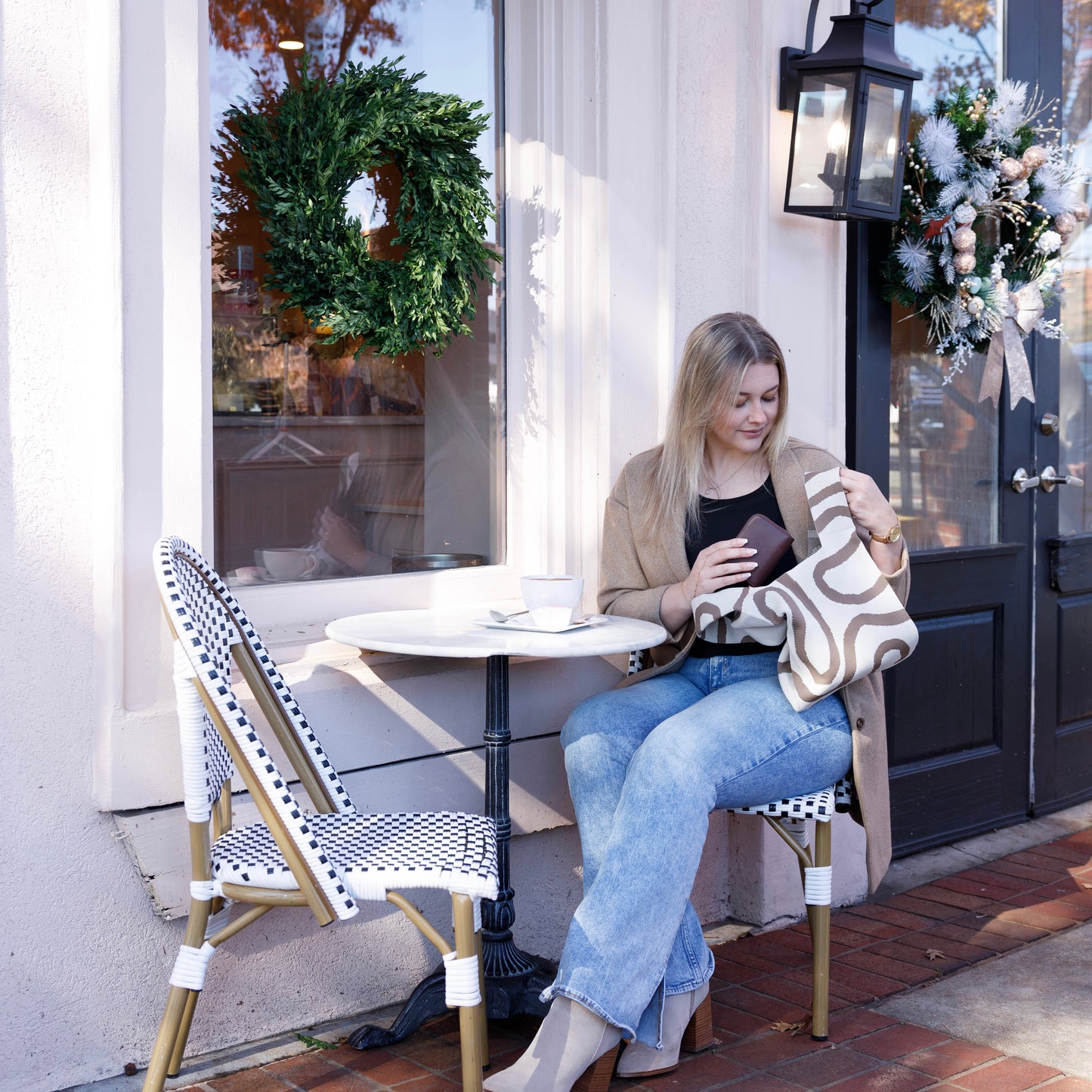 Meander Beige Handbag